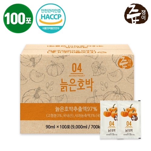  케이에프한국자연농산 즙쟁이 늙은호박즙 90ml 30포 [4개]