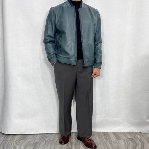 SG세계물산 바쏘옴므 양가죽 자켓 프리미엄 이태리 차이나카라 가죽자켓 터키블루 Y5UA04-2