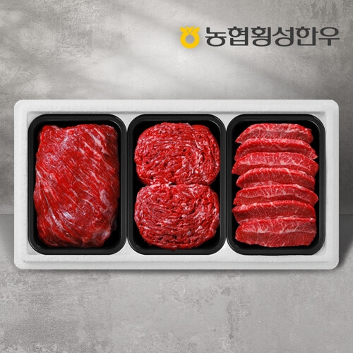 동횡성농협 농협횡성한우 1등급 명품특선8호 1.5kg 특수부위1팩+국거리1팩+불고기1팩 /팩당500g_이미지