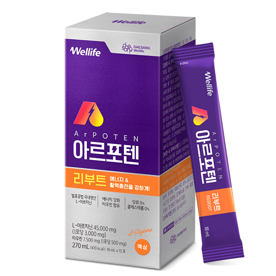뉴트리바이오텍 대상웰라이프 아르포텐 리부트 18ml 15포 (4개)_이미지