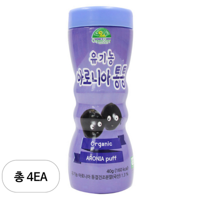 오가닉스토리 유기농 아로니아통통 40g (4개)_이미지