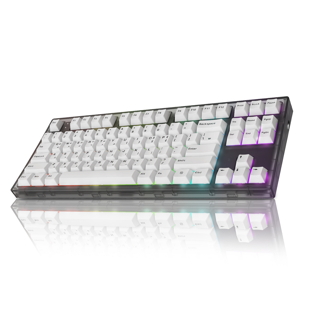 COX CKT87 RGB 반투광사출 기계식 텐키리스 (갈축)