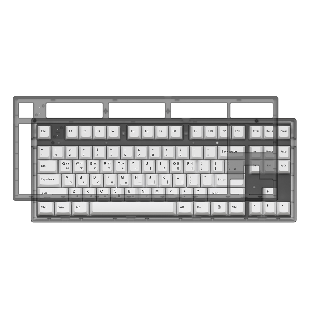 COX CKT87 RGB 반투광사출 기계식 텐키리스 (갈축)_이미지