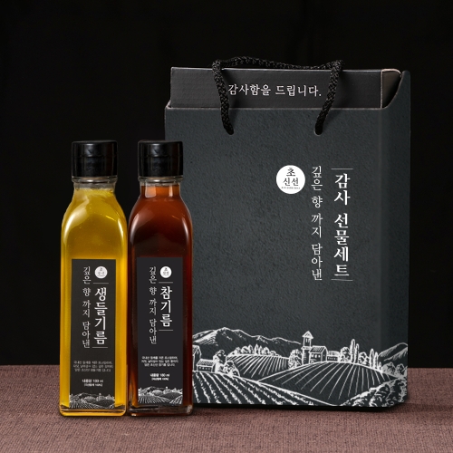 우리농산 국내산 참기름 생들기름 감사선물세트이미지입니다. 누르면 해당 게시물로 새창이동합니다.