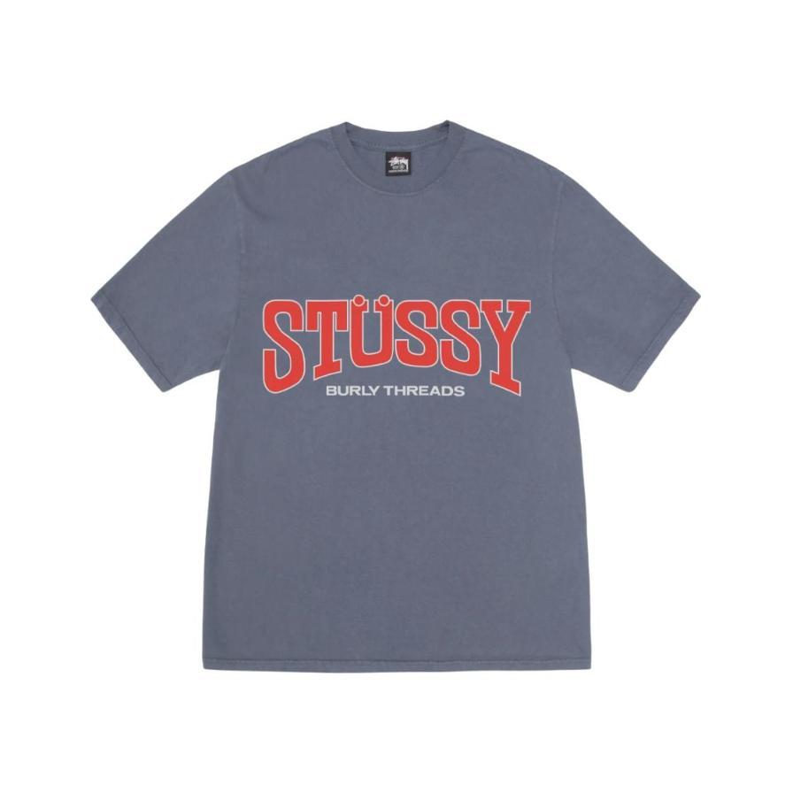 스투시 벌리 쓰레드 피그먼트 다이드 티셔츠 인디고 1905027