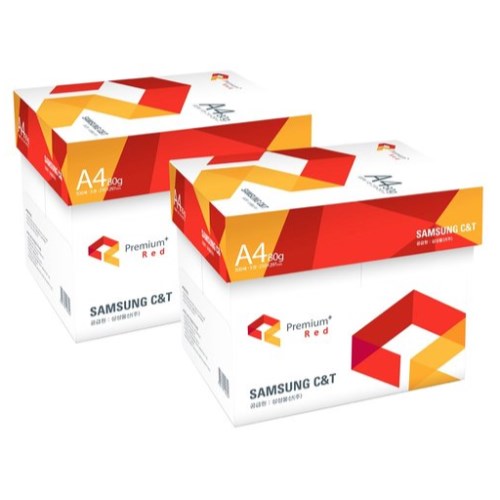 삼성물산 프리미엄 플러스 레드 복사용지 A4 80g (5,000매)_이미지