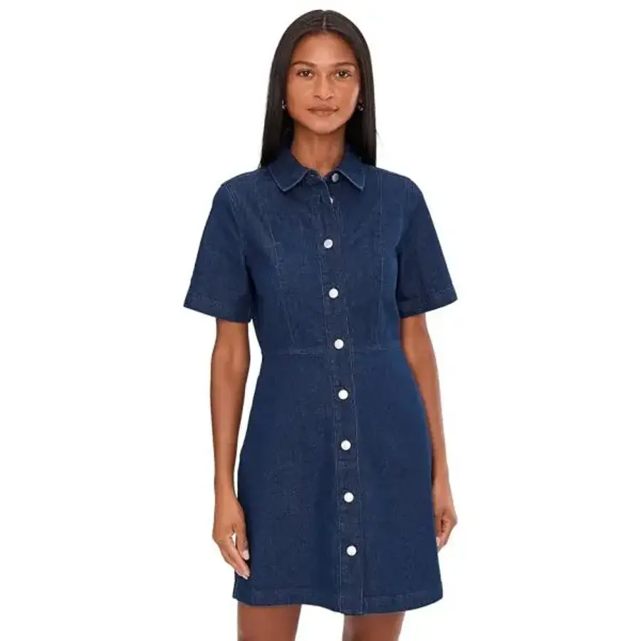 바버 우먼 Maia 데님 미니 드레스 Rinse 워시 1163961
