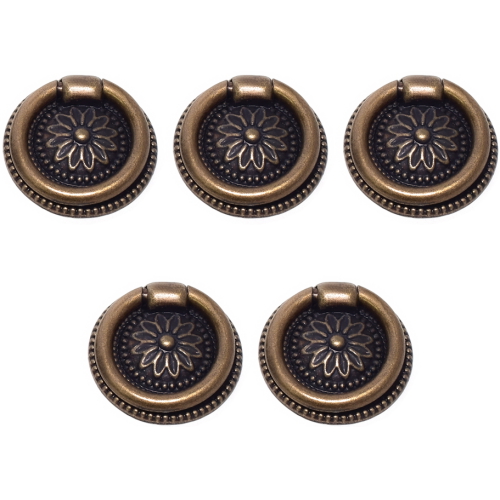 손잡이세상 ㅤ1구 가구손잡이 국화링 (5개)_이미지