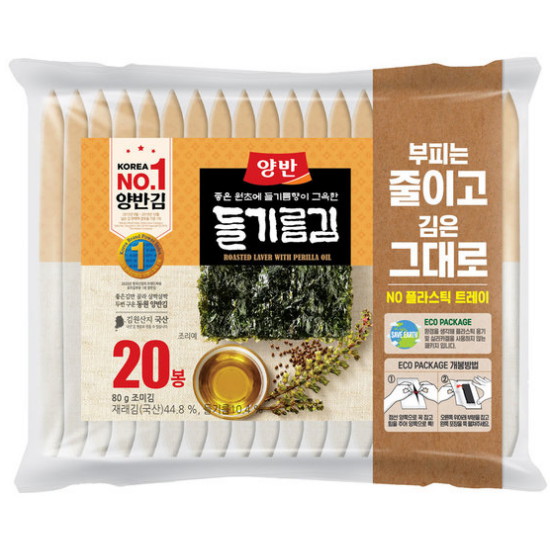 동원F&B 양반 들기름김 에코패키지 80g (1개)_이미지