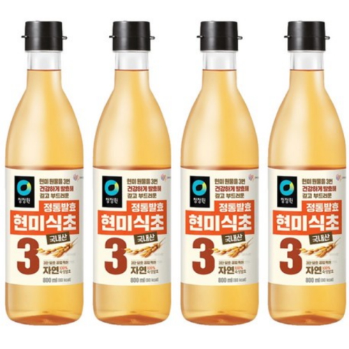 청정원 정통발효 현미식초 800ml (4개)_이미지