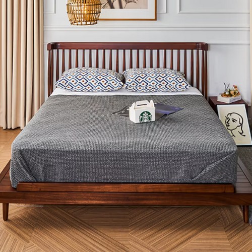 에보니아 미네르바 장미목 원목침대 Q/K (매트별도)_이미지