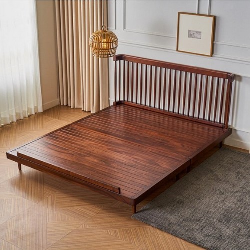 에보니아 미네르바 장미목 원목침대 Q/K (매트별도)_이미지