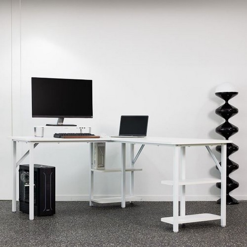 제닉스 ARENA L데스크 ㄱ자 코너 컴퓨터 게이밍 책상 (2400x600)