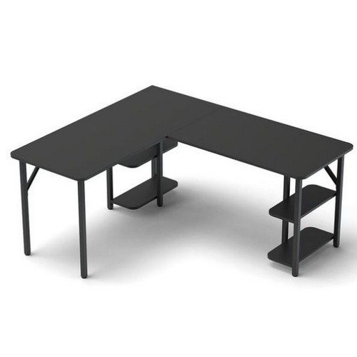 제닉스 ARENA L데스크 ㄱ자 코너 컴퓨터 게이밍 책상 (2400x600)_이미지