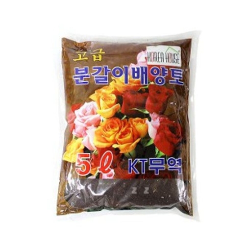 삼원싱싱 배양토 원예 분갈이 비료 화분 난 키우기 흙 5L_이미지