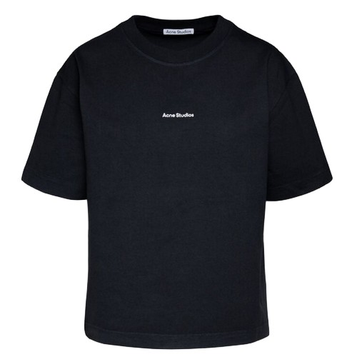 아크네 스튜디오 로고 반팔 티셔츠 AL0135 (900, 블랙)_이미지
