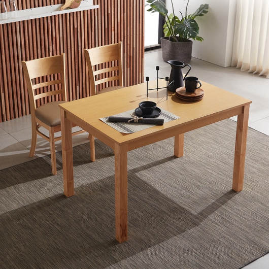 동서가구 베이직WO 원목 우드 식탁 1150 (의자2개)_이미지