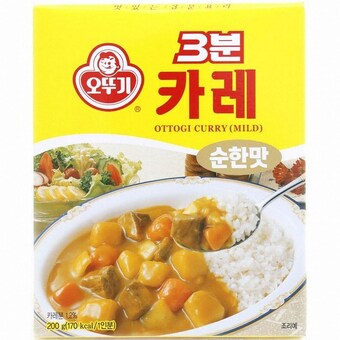 오뚜기 3분 <b>카레</b> 순한맛 200g
