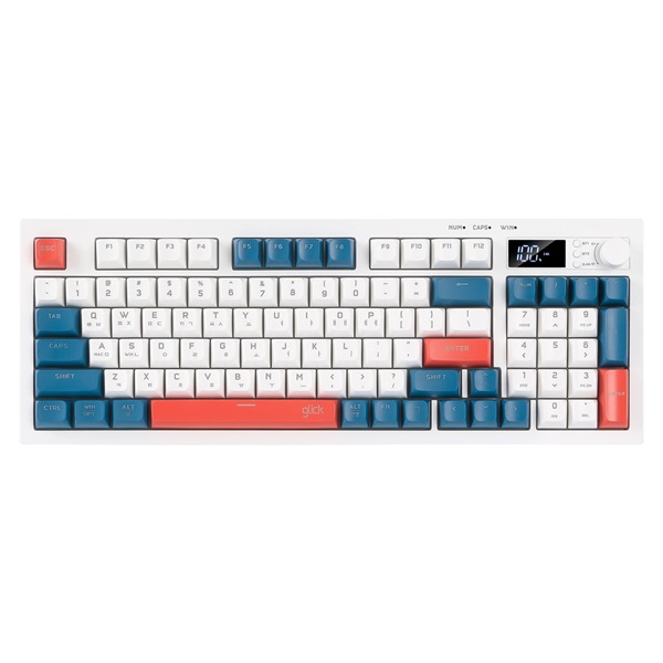 지클릭커 OFFICEPRO WK50 사일런스 M RGB 무소음 방수 무선 블루투스 94 (Gundam)