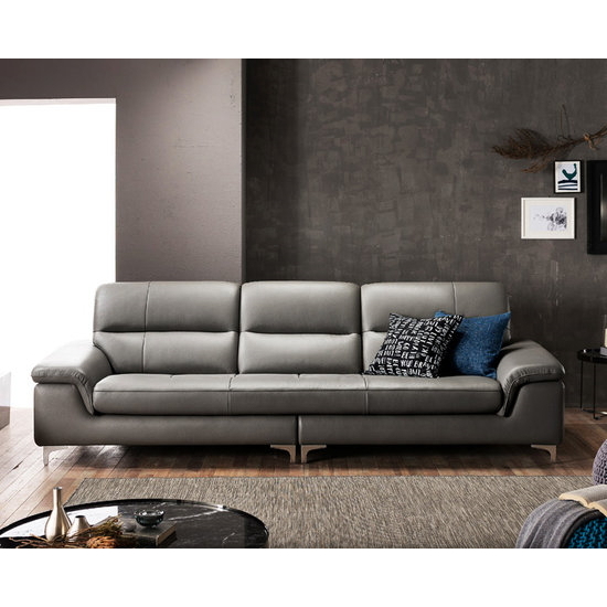 자코모 쿠시 컴팩트 슈렁큰 천연가죽 소파 4인용 (스툴별도)