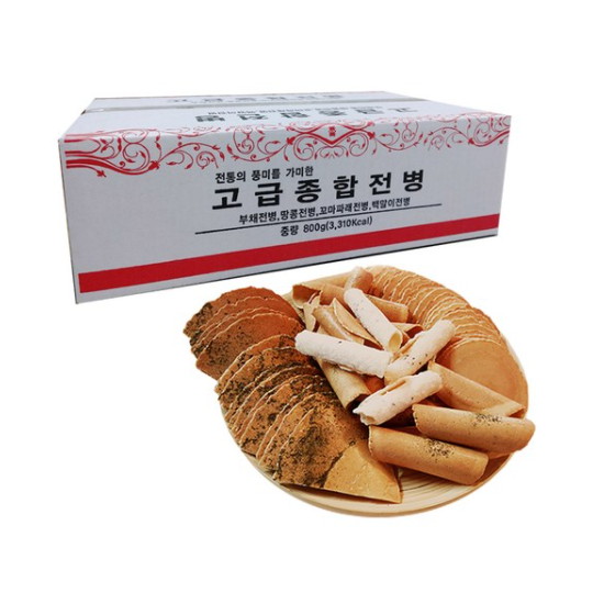정다운식품 옛날과자 고급 종합 전병 800g (1개)_이미지