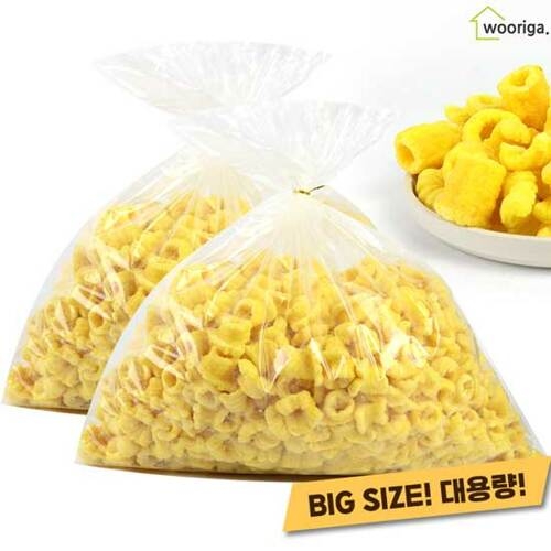 우리가스토리 대용량 개나리콘 750g 2봉 뻥튀기 대용량과자 옛날과자 2개_이미지
