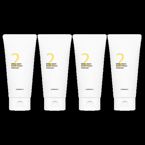 넘버즈인 2번 딥클린 생크림 클렌징폼 120ml (4개)_이미지