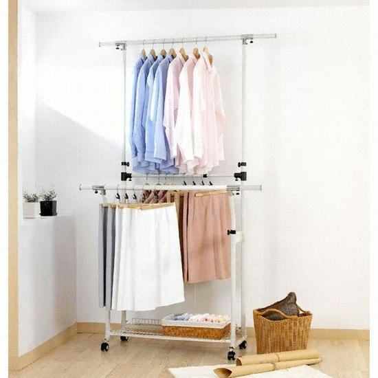 심텍 이동식 2단 w행거