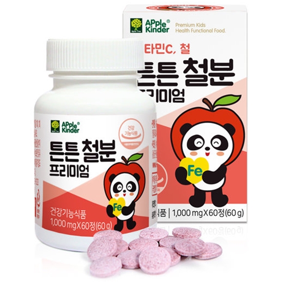 팜스빌 애플킨더 튼튼 철분 프리미엄 60정 (1개)