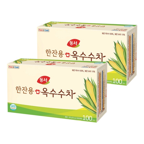 동서식품 한잔용 옥수수차 100T 2개