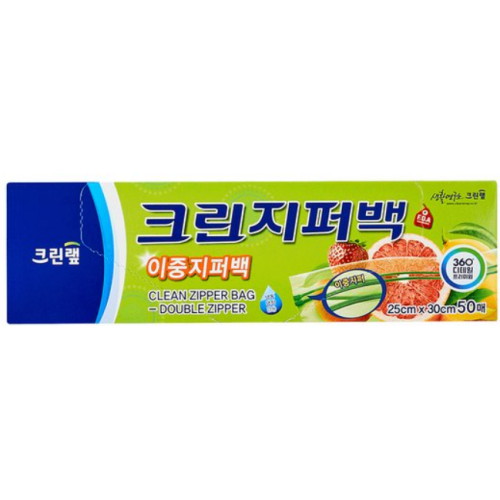 크린랲 크린 이중지퍼백 25x30cm (대) 50매 (1개(50매))