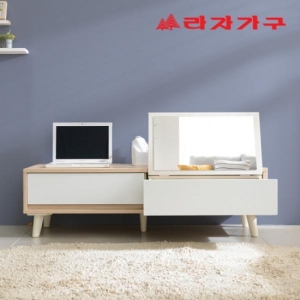  라자가구 비아헤 미니멀 화장대형 거실장 1200