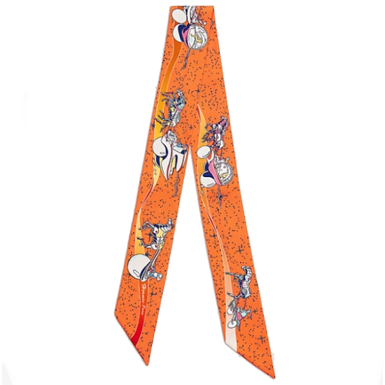 에르메스 스페이스 더비 트윌리 (오렌지 죤 블루)_이미지