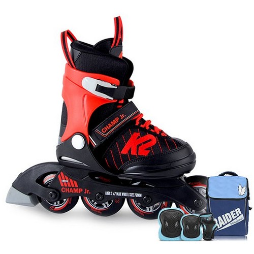 K2스케이트 챔프 주니어 보이 (가방+보호대)