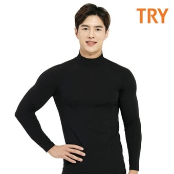 TRY <b>남성</b> 모달 히트업 플러스 반폴라 <b>터틀</b><b>넥</b> 긴팔상의 23501074