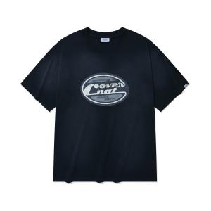 비케이브 커버낫 COVERNAT 서클 로고 빈티지 티셔츠 네이비 504010