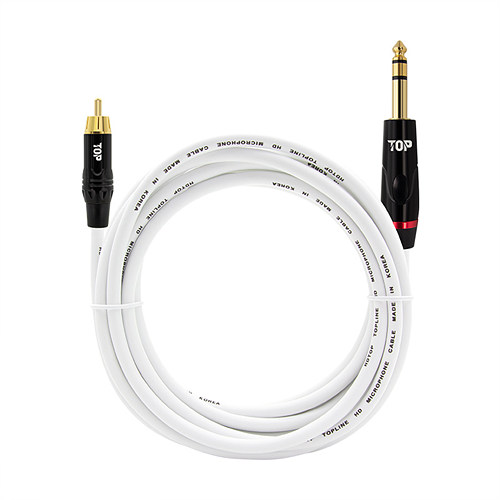 RCA to 5.5mm 스테레오 MM 화이트 케이블