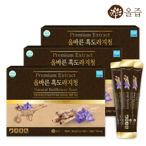 올즙 올바른 흑도라지청 스틱 10ml 30포 (3개)_이미지