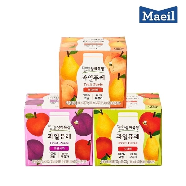 과일퓨레 사과배 200g + 복숭아배 200g + 프룬사과 200g