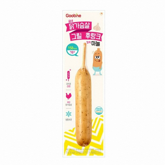 지앤건강생활 굽네 닭가슴살 그릴 후랑크 꼬치 마늘 70g (5개)_이미지