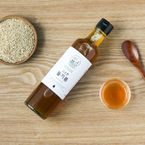 원주 국산 들깨로 만든 가정용 들기름 180ml 1병