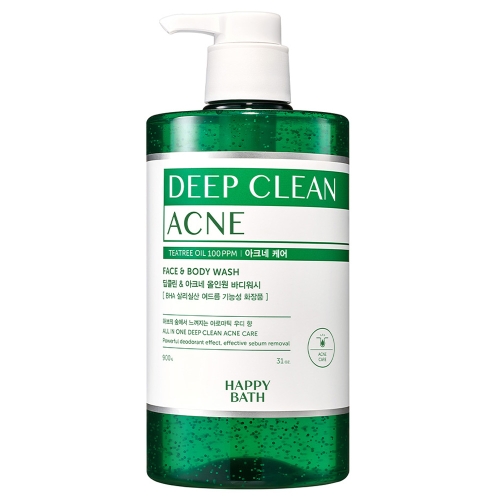 아모레퍼시픽 해피바스 딥클린 아크네 올인원 바디워시 티트리 아크네케어 우디향 900g (1개)