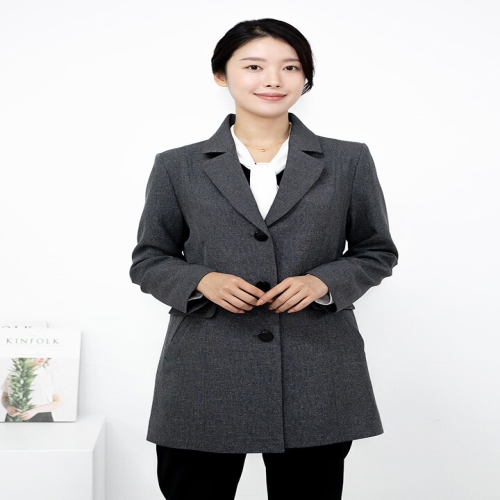 모슬린 엄마옷 울 테일러드 무지하프자켓 515FGH463 마담/중년_이미지