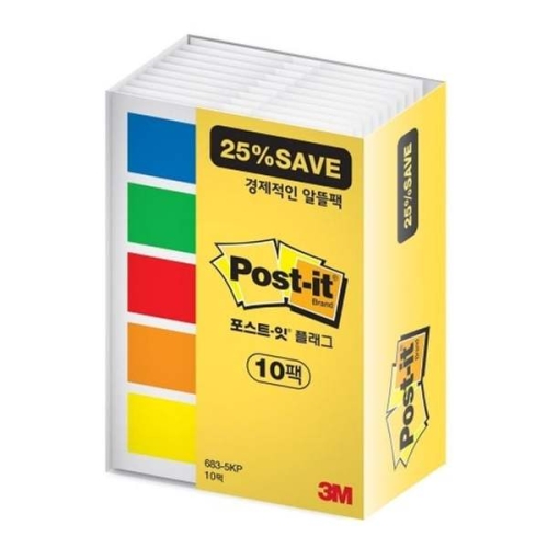 3M 807SVX51 포스트잇 플래그 683-5KP 알뜰팩Saving pack 박스 30개입_이미지