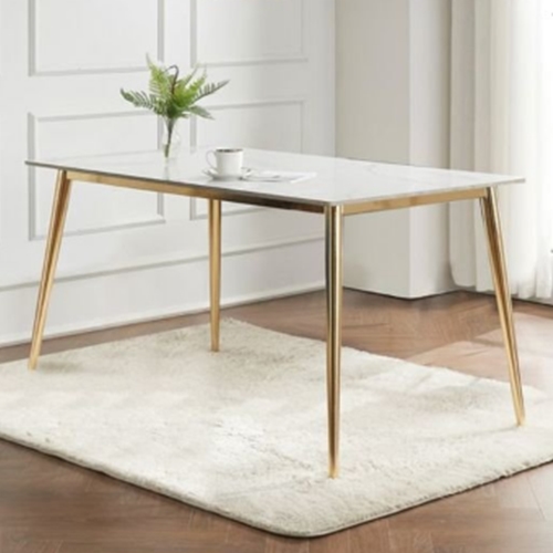 플레인홈 캘리 세라믹 마블 골드 식탁 1800 (의자별도)_이미지