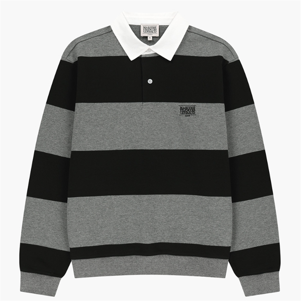 마리떼 스몰 클래식 로고 럭비 스트라이프 맨투맨 MFG46FSW222 BLK BRW NVY