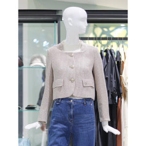 대현 쥬크 스퀘어넥 트위드 크롭 자켓 Z233MSF008