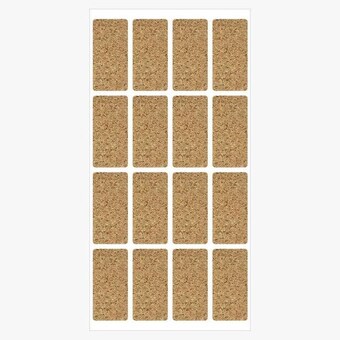 셀러허브 이름표 코르크 방수 <b>스티커</b> 15x30mm 네임텍 S42310113