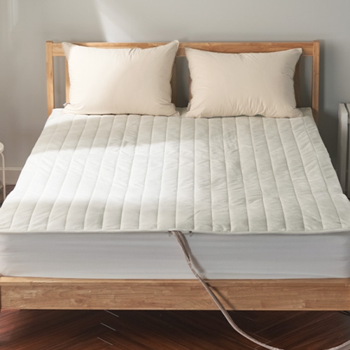 레이트 실크극세사 화이트 온수매트 커버 (싱글, 100x200cm)_이미지