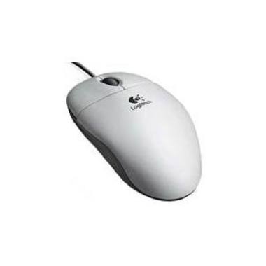 로지텍 Optical Mouse Dark(Mombasa) PS2 White (벌크)_이미지